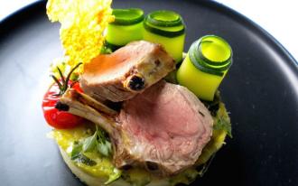 Couronne d’agneau et parmentier de courgettes