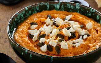 Houmous au palet de chèvre frais