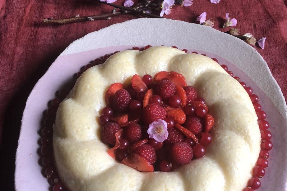 Couronne de riz condé aux fruits rouges et liqueur de framboise