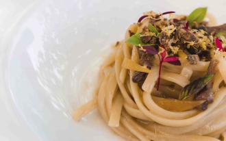 Linguine di Gragnano aux anchois, citron frais et confit