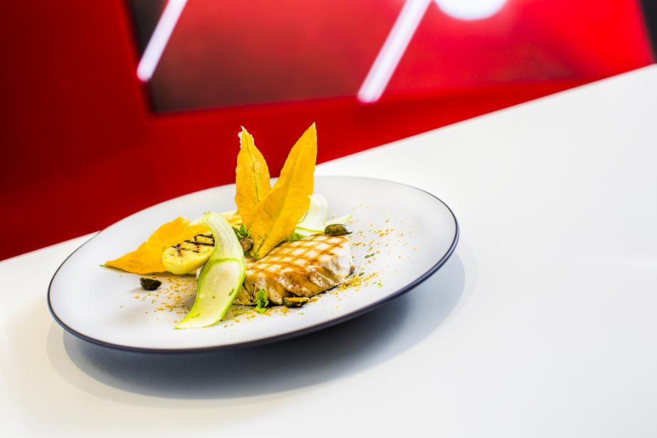 Espadon à la plancha, courgettes d’Albenga