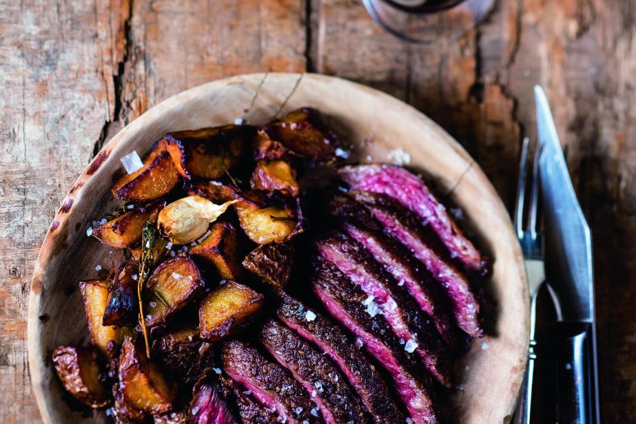 Hampe Black Angus, pommes sautées