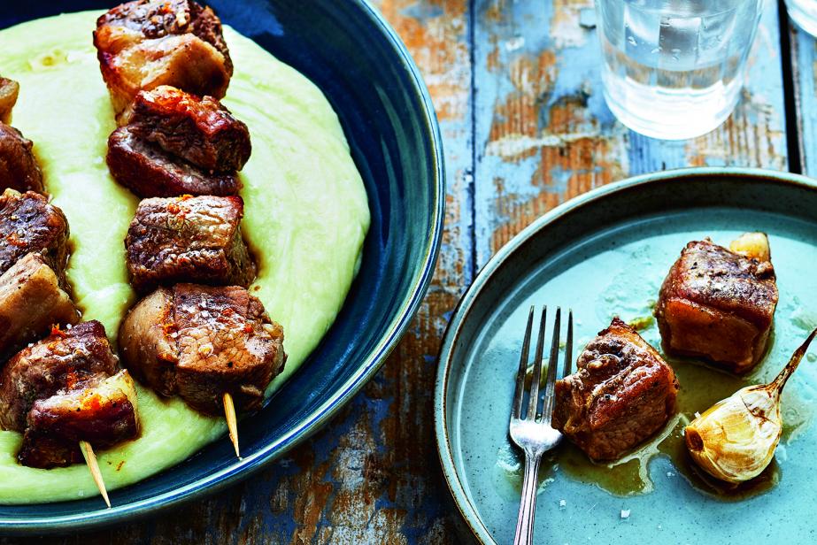 Poitrine De Veau Laquee Aux Agrumes Aligot Recettes