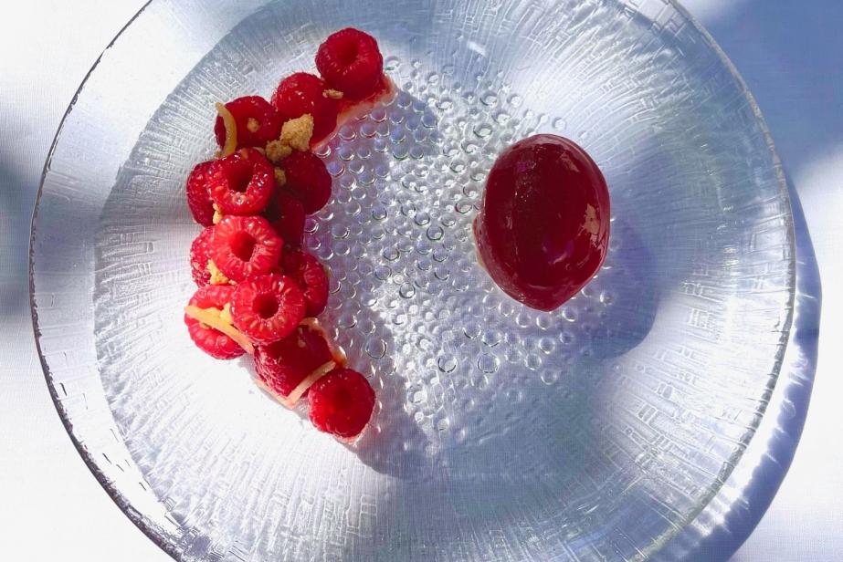 Framboises et poivrons de notre région, citron confit