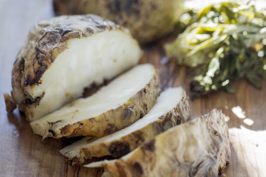 Céleri-rave cuit au foin et petit lait amer - Recettes ...